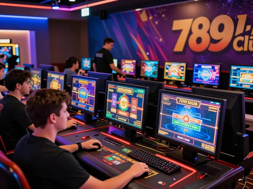 Exciting players immersed in games at the 789club online casino, showcasing vibrant gaming graphics and dynamic interactions.