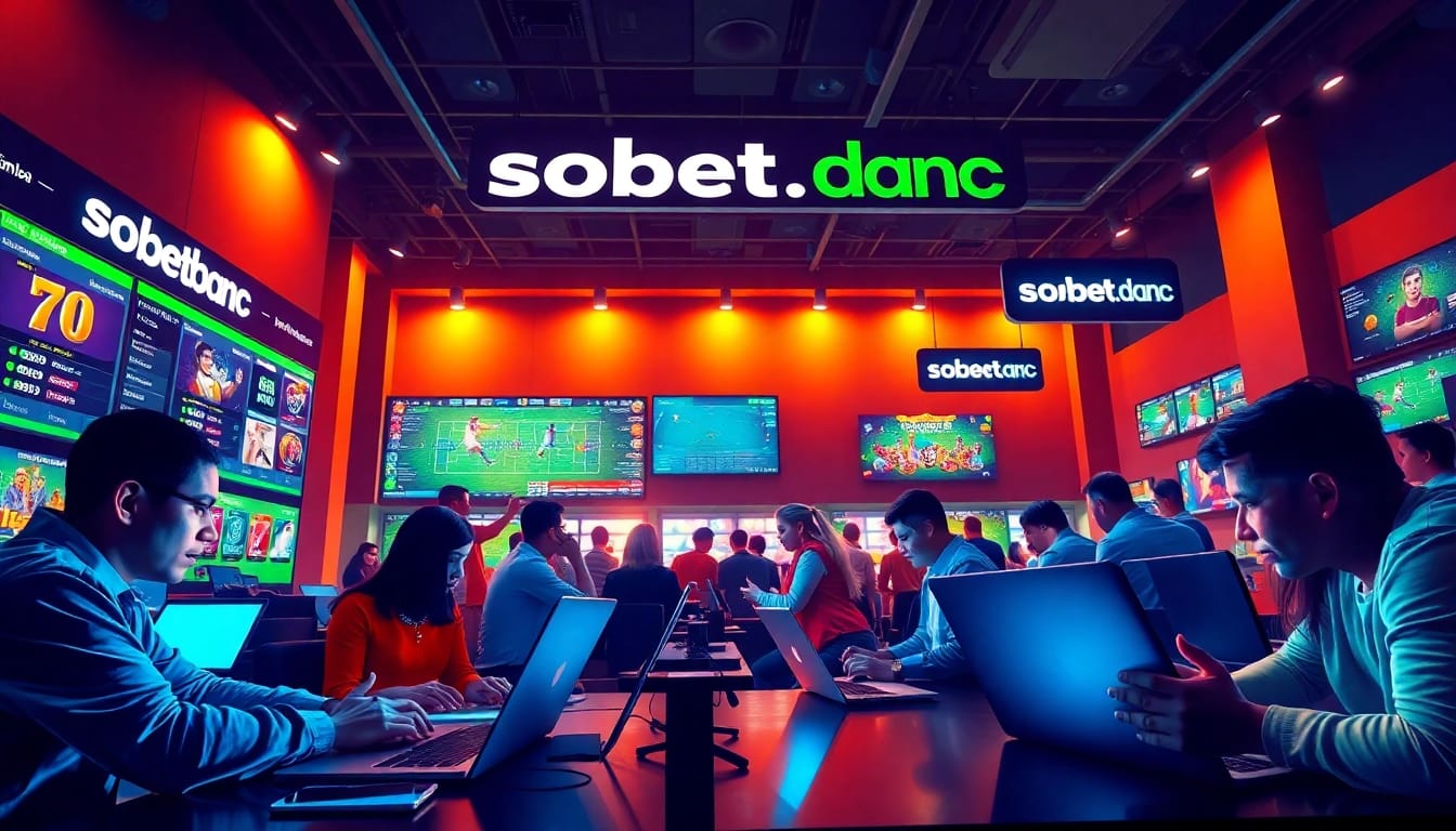 Live betting experience at sbobet.dance with players engaging in various games and sports.