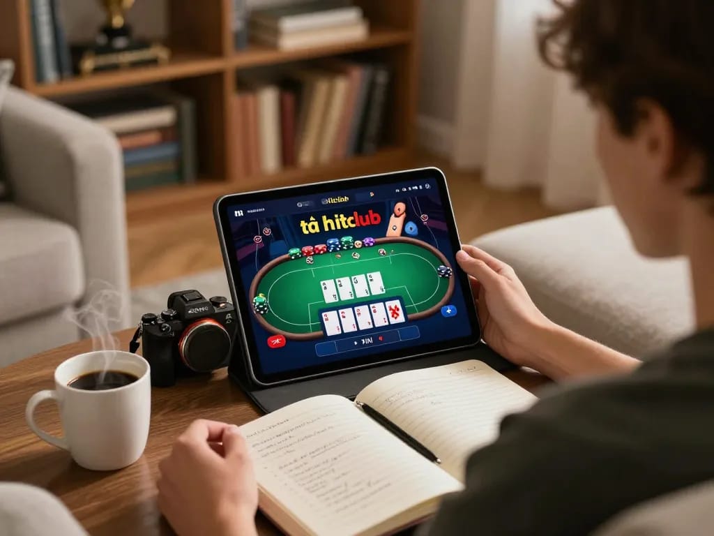 Engage with tải hitclub as you enjoy a cozy online casino session at home, focusing on strategic gameplay.