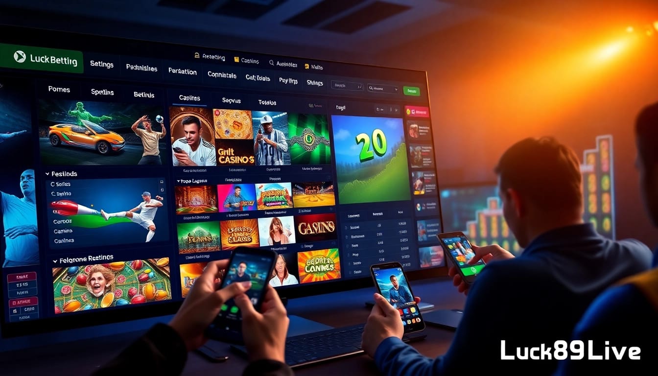 Engaging online betting interface for luck8win.live with diverse gaming options.