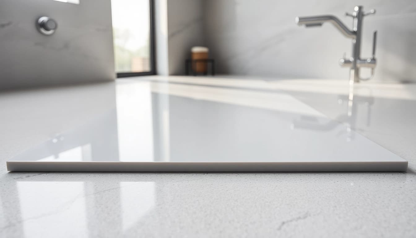 Showcasing elegant shower bases in a modern bathroom.