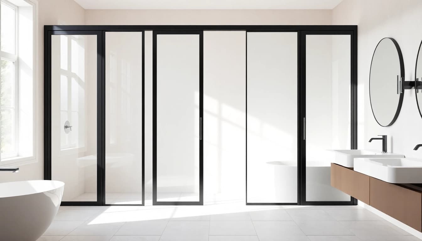 Elevate your bathroom with stunning black frame shower doors that blend modern elegance and function.