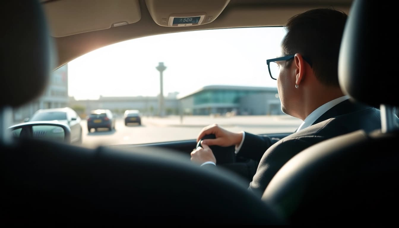 Ride in comfort with a taxi Nottingham to Birmingham Airport under bright skies.