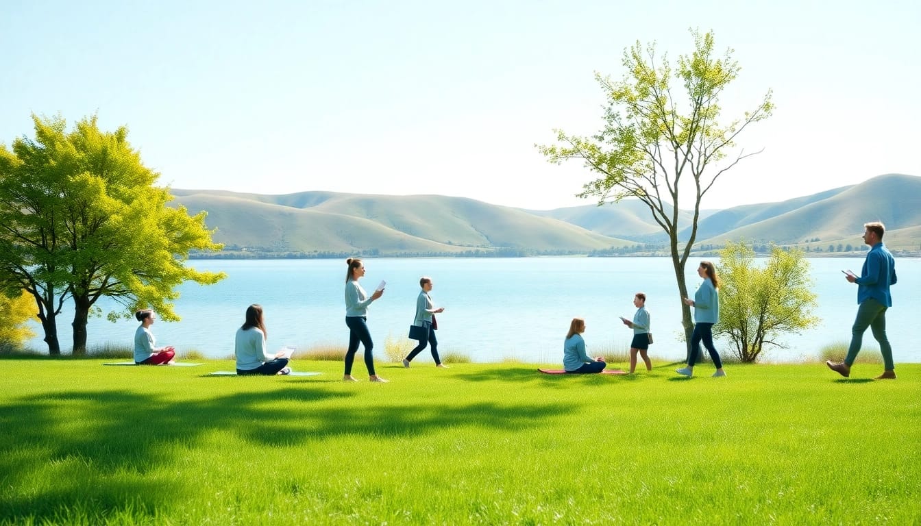Improve mental wellness through serene outdoor activities and self-care practices.