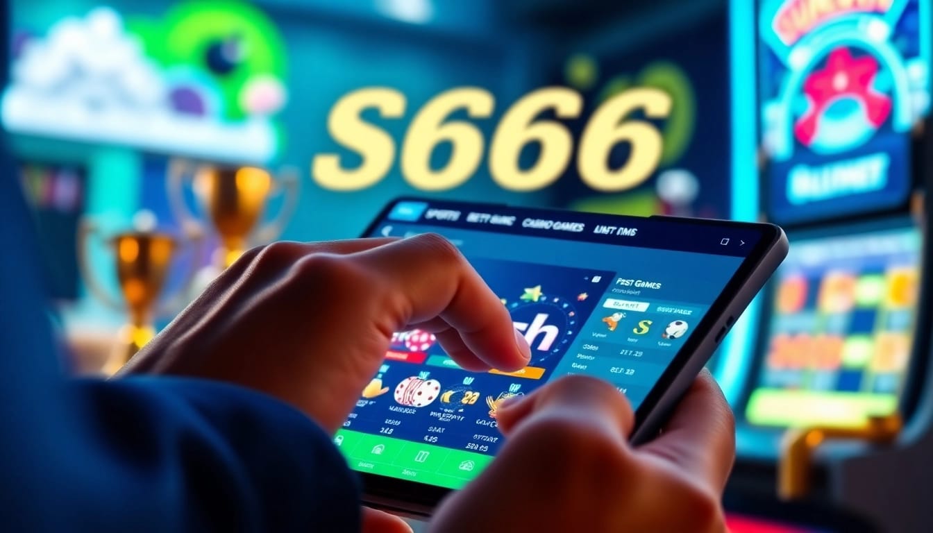 S666.nyc online betting platform showcasing sports, casino, and slot games on a mobile device