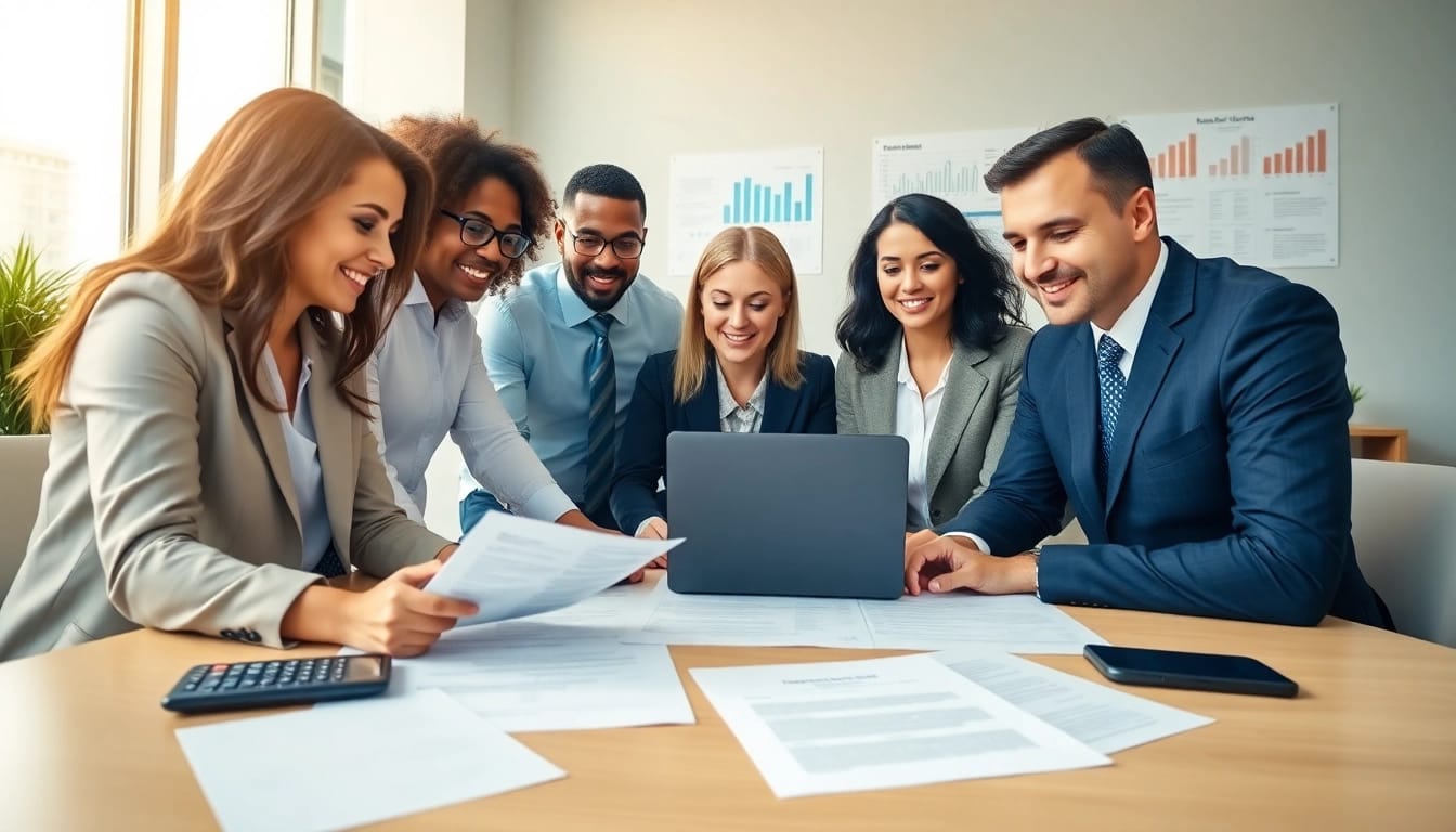 Register Pennsylvania LLC process illustrated with business professionals collaborating in an office setting.