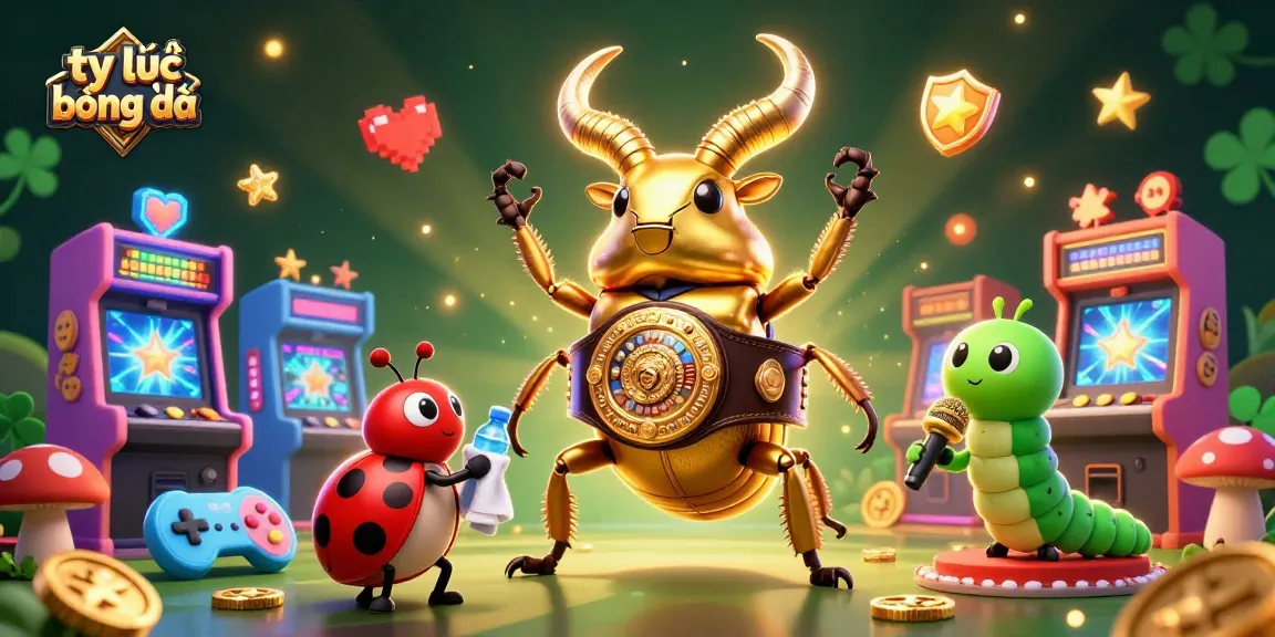 Engage in sports betting with tỷ lệ bóng đá highlighted amid vibrant gaming elements and dynamic characters.