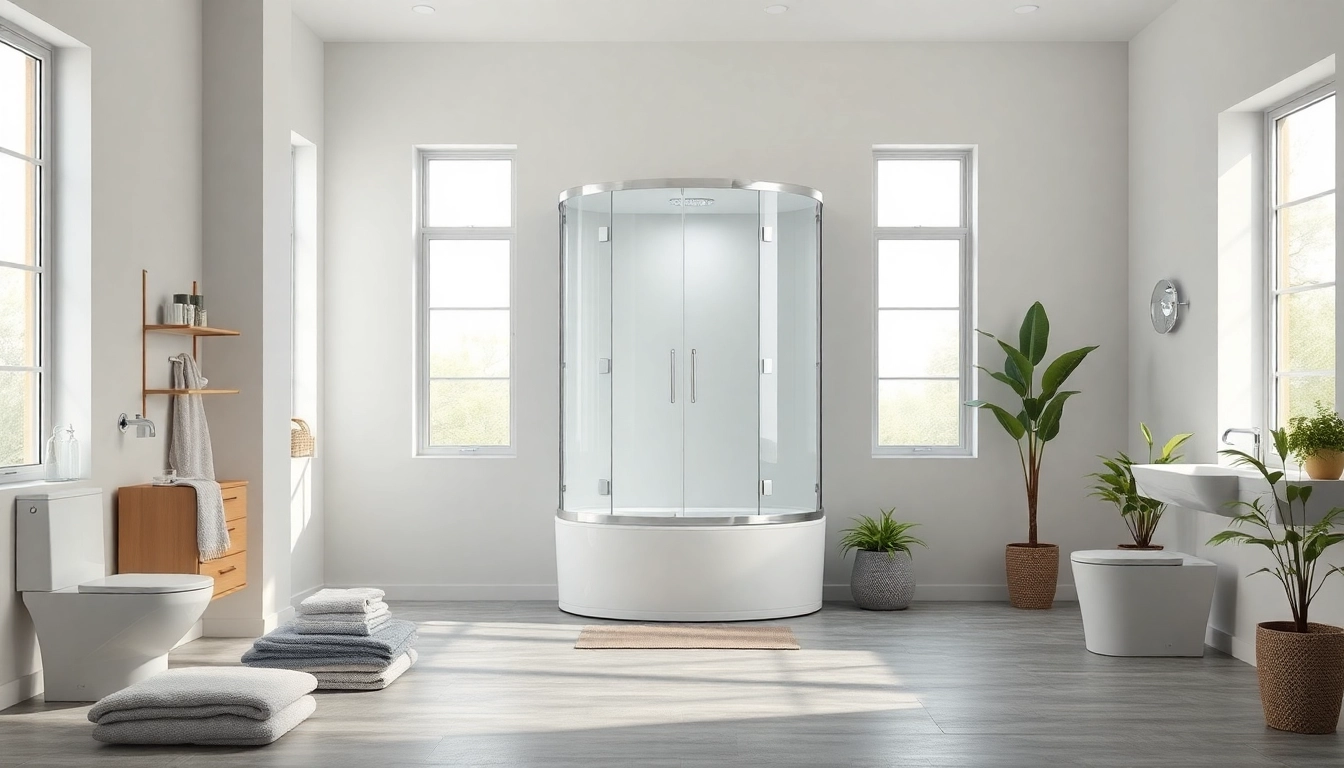 Erleben Sie die stilvolle sonni Duschkabine 90x90 in einem modernen Badezimmer mit eleganten Accessoires.