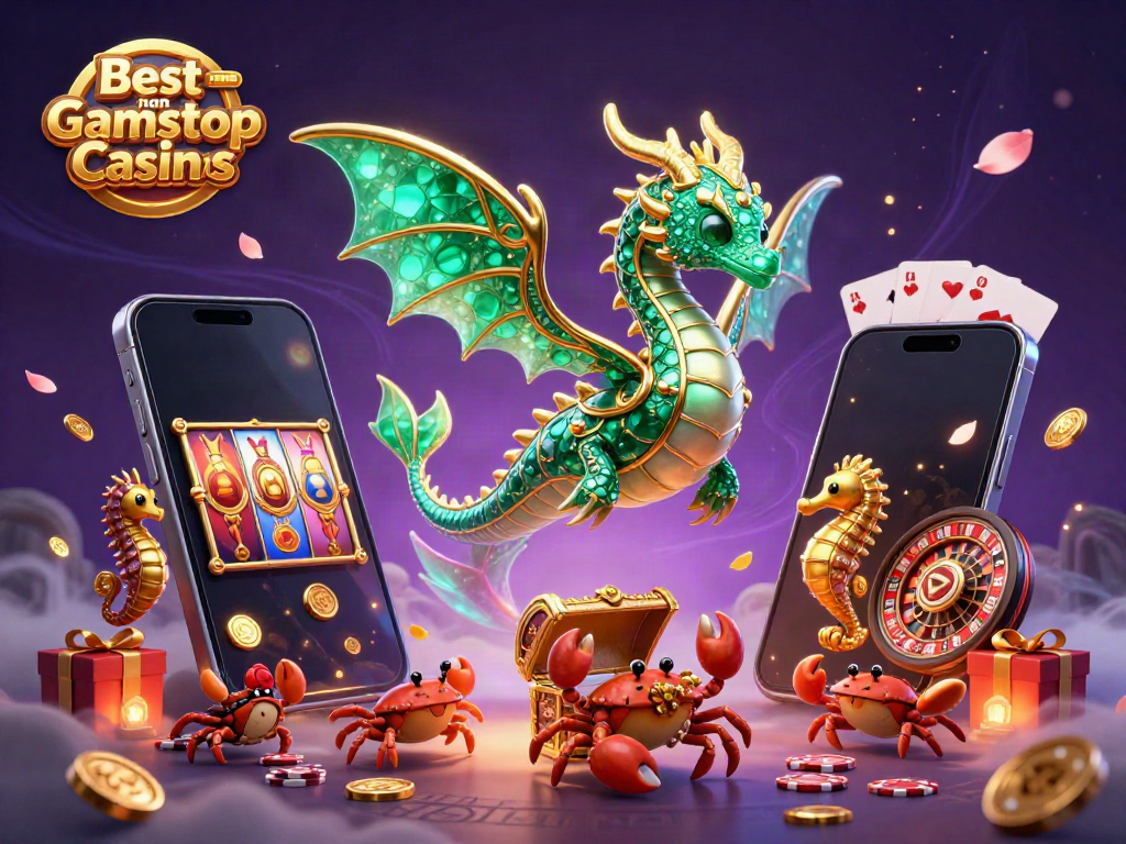 Experience the thrill of the Best non Gamstop Casinos with vibrant slot games and rich casino imagery.