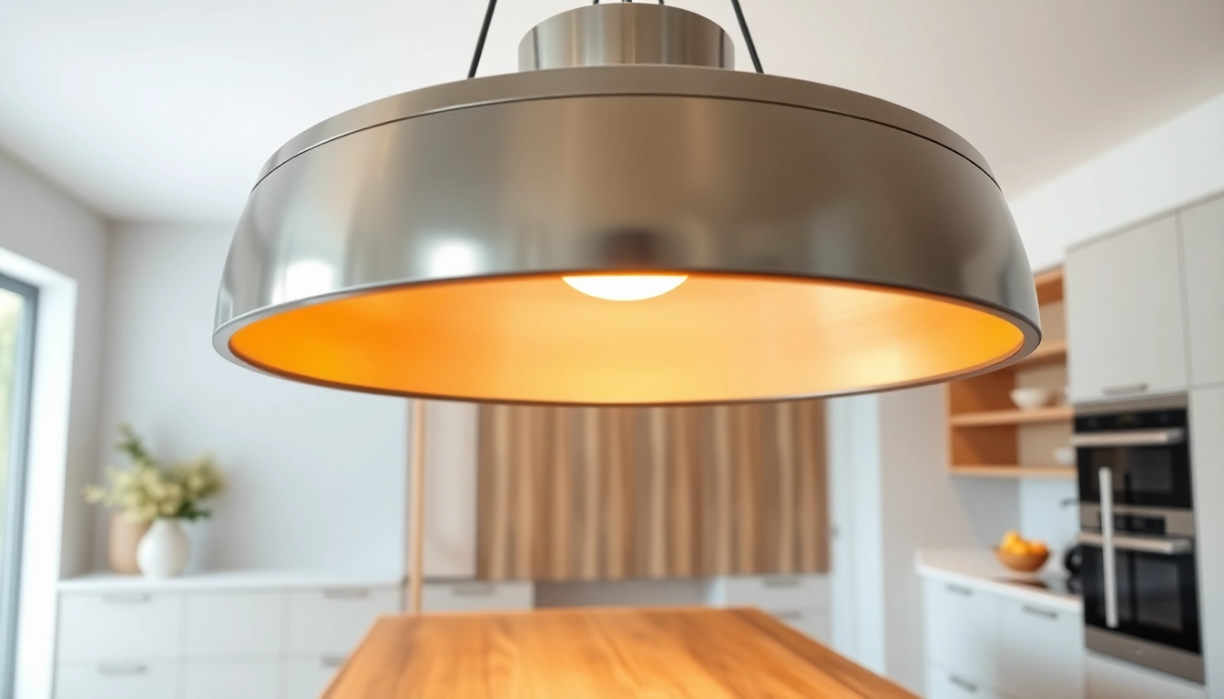 Stunning island light fixture illuminating a modern kitchen space with warm ambiance.
