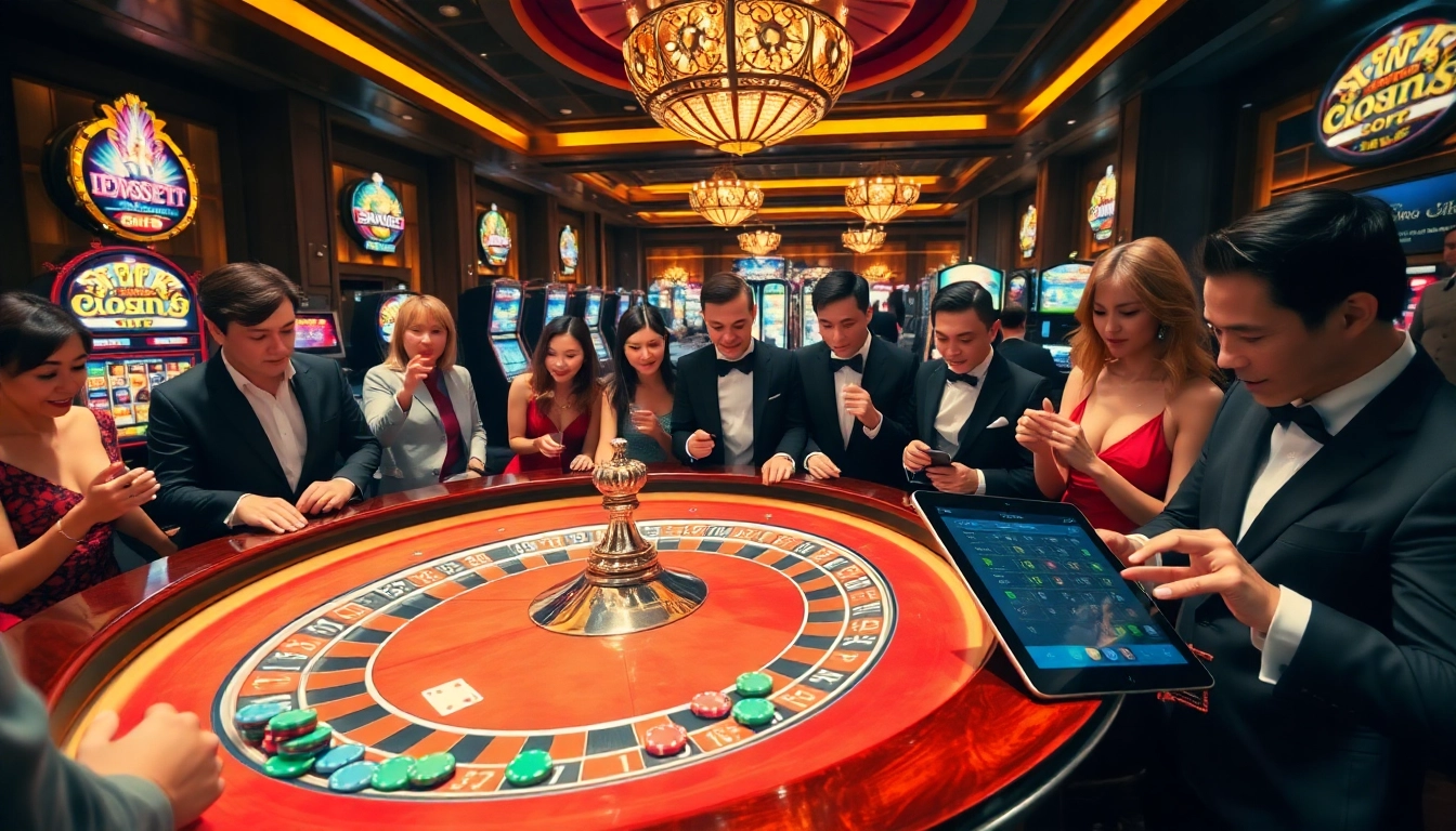 Experience dynamic gameplay at Jun88 with link vào jun88, amidst a vibrant casino atmosphere.