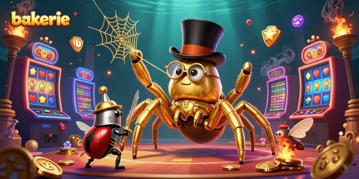 Experience exciting slots at bakerie with vibrant characters and casino-themed adventure.
