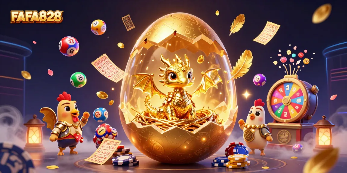 Engage with FAFA828's vibrant casino scene, showcasing golden treasures, dragons, and dynamic lottery excitement.
