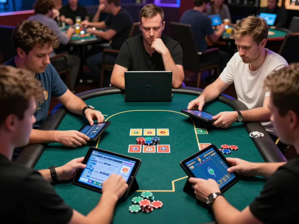 Players enjoying a poker game on 789WIN platform showcasing an engaging online gambling experience.
