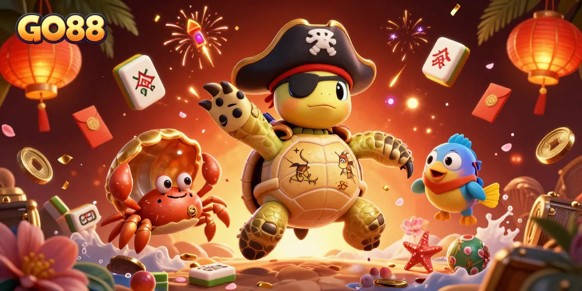 Experience thrilling gameplay at GO88 with unique characters and festive gaming elements.