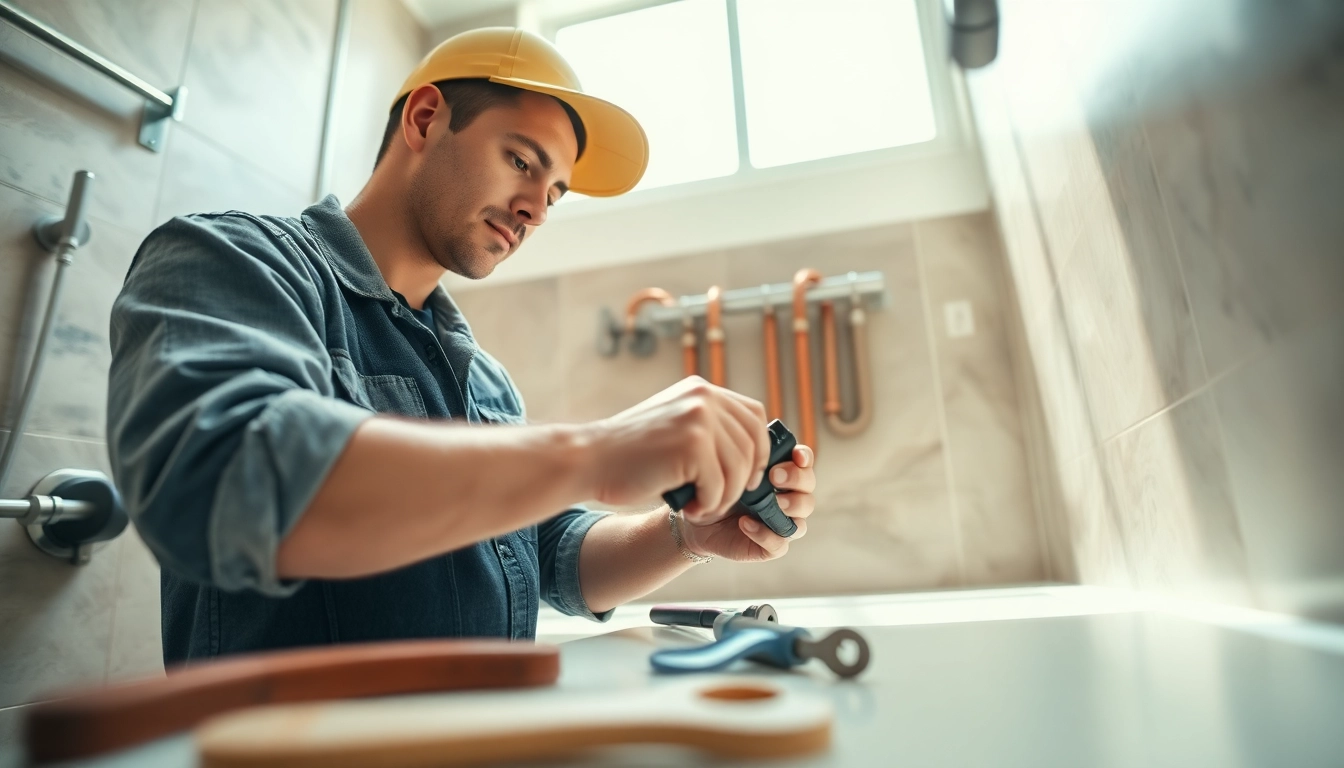 Plumber performing whole house repiping services Tampa in a bathroom renovation.