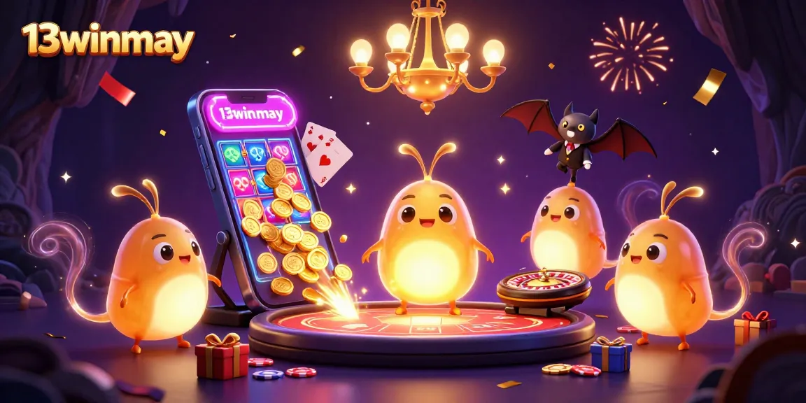 Engage with 13winmay's vibrant casino experience, illuminated by glowworms and dynamic game elements.