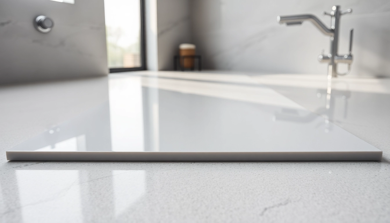 Showcasing elegant shower bases in a modern bathroom.