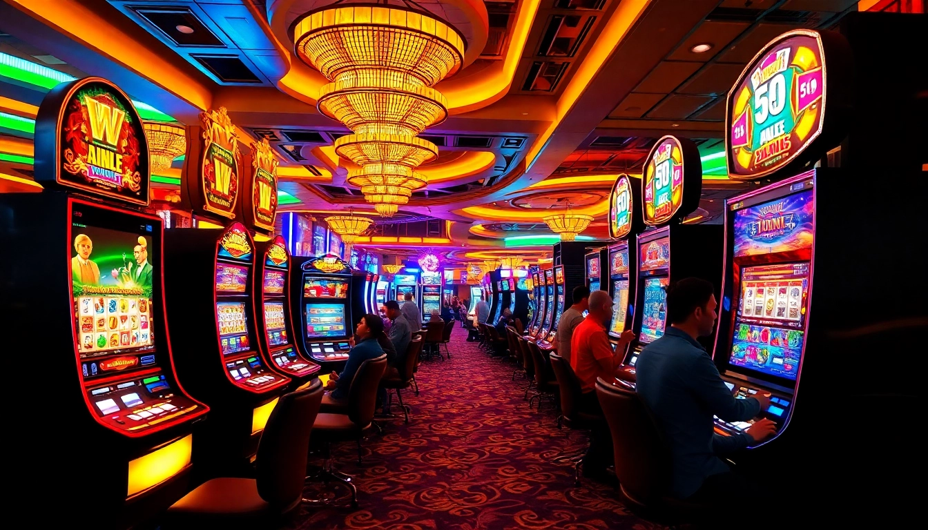 Slot gacor hari ini dengan permainan mesin slot yang meriah di kasino.