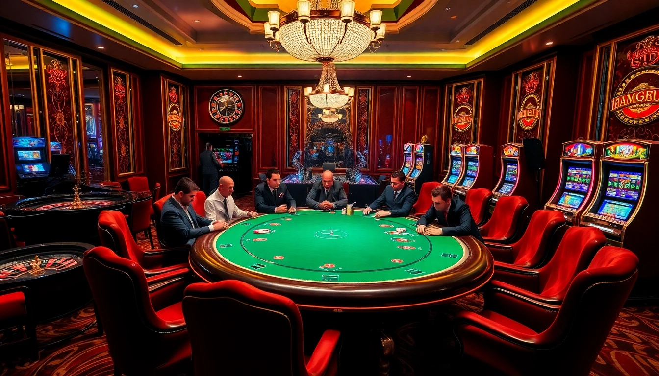 Engaging in high-stakes poker at the luxurious Vipwin casino, showcasing excitement and professionalism.