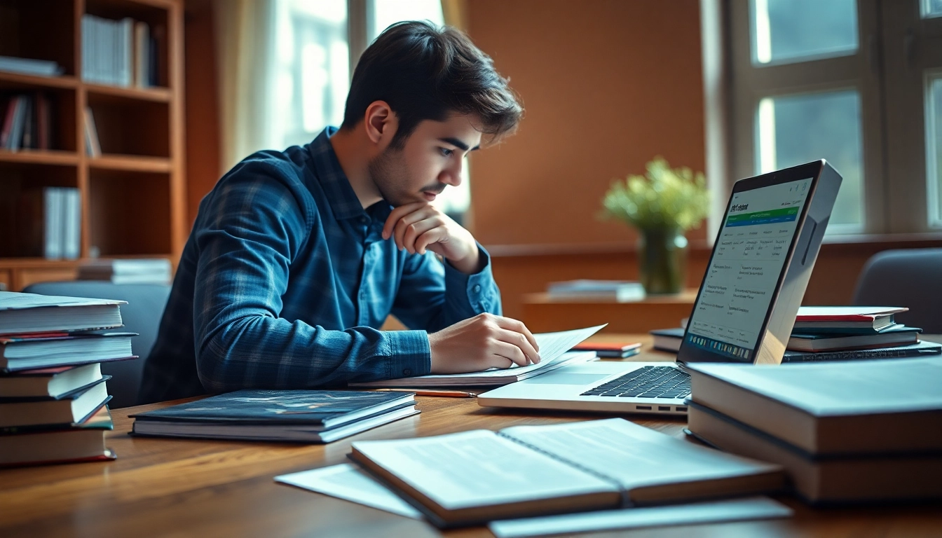 Pay someone to take gre for me: Focused student at a study desk with GRE preparation materials.